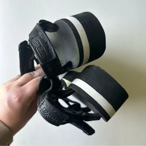 Teva Black Flatform Universal Platform Adjustable Sandals - Picture 6 of 10